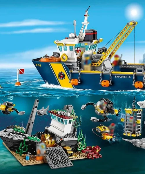 11-Set-City-Real-Life-Hero-Deep-Sea-Exploration-Vessel-City-717PCS-block-toys