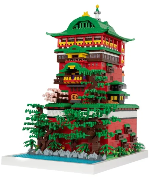 J-AREA-Creator-Movie-Spirited-Away-Soup-House-4208PCS-block-toys-Miniature-building-blocks-1