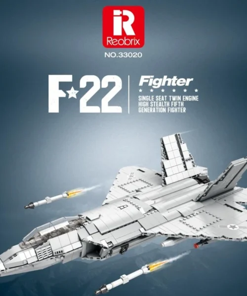 ReoBrix-Military-Vehicl-F-22-Raptor-Fighter-1837PCS-building-block-toys 3